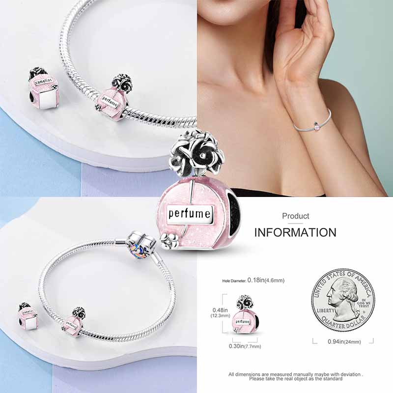 Girl Life Series High Heels Lipstick Perfume Charms Sewing Machine Weaving Charms Copper Fit Original Bracelet Gift