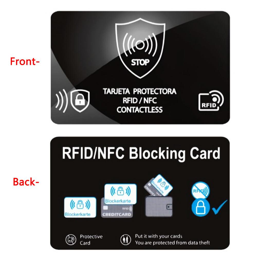RFID Blocking Card 5 Pack Bank Debit Credit Card Protector Anti-Theft Contactless NFC Blocker Entire Wallet Protection