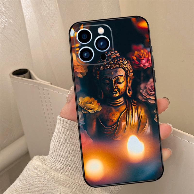 India Buddha Phone Case For iPhone 16 15 14 11 12 13 17 Pro Max Mini 15 16 Plus 16e 17 Air Cover Coque
