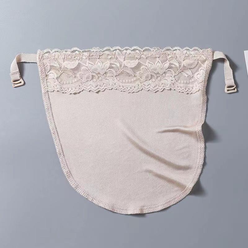 New Silk Tube Bra With Elastic Band Women Easy Clip-on Lace Solid Color Mock Camisole Insert Wrapped Chest Tube Tops Fake Collar