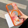 Watercolor Hibiscus Flower Design Magnetic Phone Case For iPhone 17 16 15 14 13 12 11 Pro Max Plus Air 16E Shockproof Back Cover