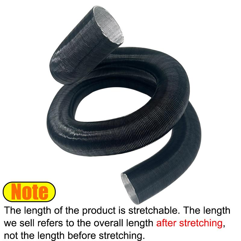 25mm 42mm 60mm 50mm 75mm 80mm Air Diesel Parking Heater Duct Pipe Tube Hose 3M 5M Length With 2 Clamps For Webasto Eberspacher