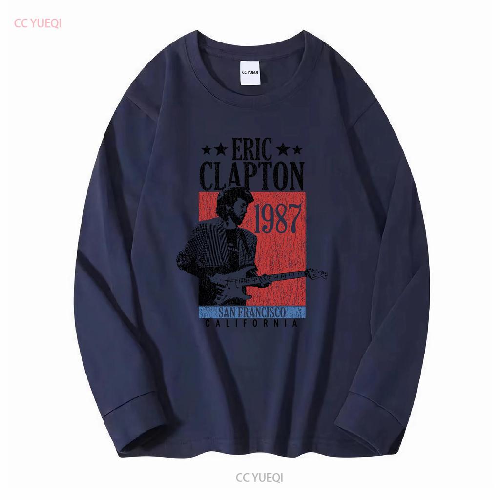 Eric Clapton Mens T shirt San Francisco California 1987 Guitar Legend Rock n Roll Merch Live Concert For Him vintage Washed