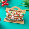 4pcs/set Christmas Tree Christmas Beads Bracelets Cartoon Christmas Jewelry  Decoration