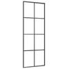 Sliding Door with Fittings 76 X 205 Cm Tempered Glass & Aluminum