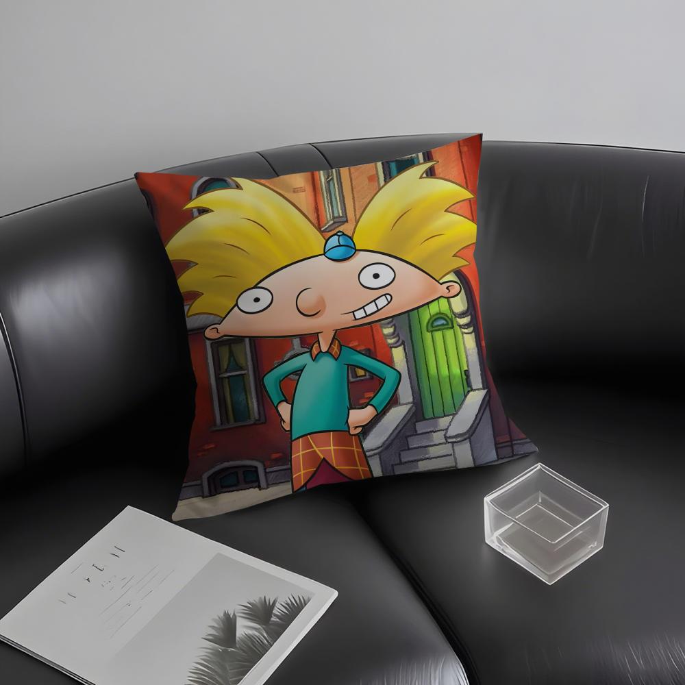 H-Hey Arnold Cartoon Cushion Cover Pillowcase Ultra Soft Skin Friendly Fabric Cloud Like Comfort & Concealed Zipper