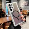 Luxury Shockproof Magnetic Changing Color Case for Samsung Galaxy S25Ultra S24 Plus Double Layer Armor Magsafe Protective Cover