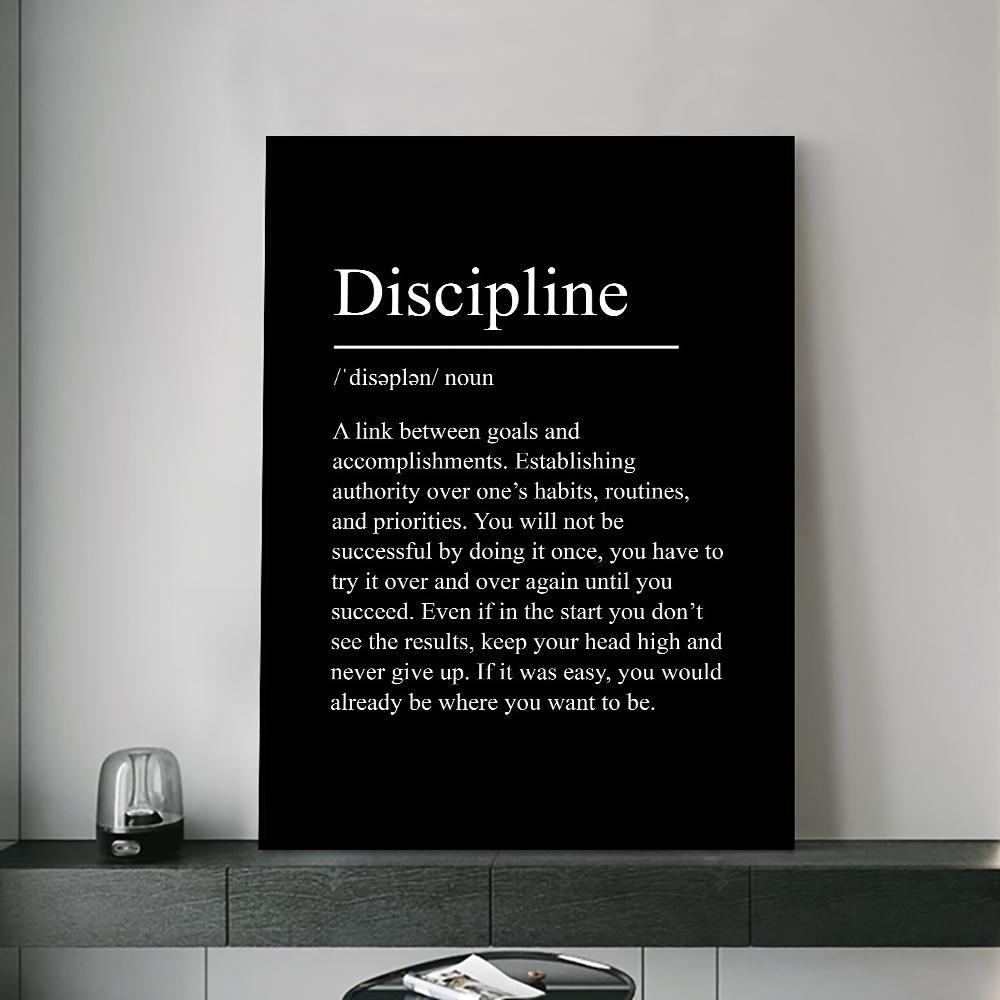 Minimalist Black and White Inspirational Quotes Poster - Modern Print Canvas Wall Art - Nordic Style Decor Frameless