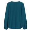 Women Autumn Solid Color Round Neck Pullover Loose Long Sleeve T Shirt Top