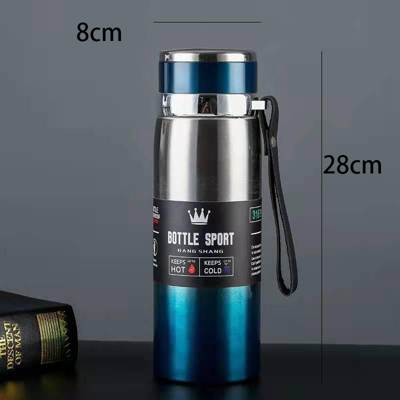 1L Thermal Water Bottle 316 Stainless Steel Tea Water Keep Cold and Hot Water Bottole Vacuum Flasks Large Capacity Sports Kettle