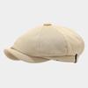 Autumn Retro Simple Literary Octagonal Hat Men's Casual Trend British Newsboy Hat Outdoor Short Brim Cap Women