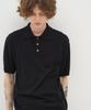 BLOND9 Soft Cable Collar Short Sleeve Knit_Black