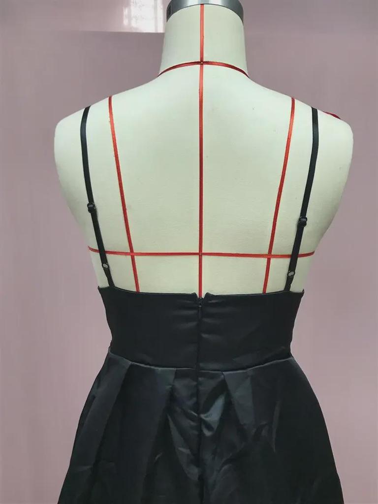 European & American Women's Sexy Slim Suspender Evening Dress with Deep V Slit (Summer 2025 Collection)