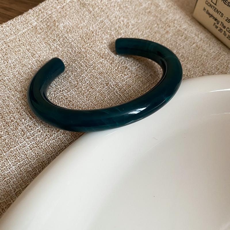 

Винтажные гладкие круглые акриловые браслеты-манжеты для женщин, преувеличенные браслеты с размытым желеобразным цветом, широкие браслеты-аксессуары, подарок