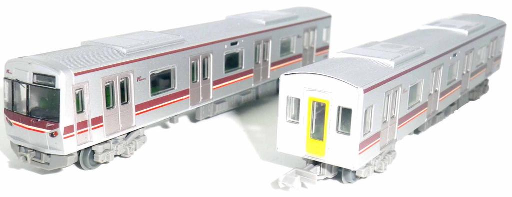 Tomytec Railway Collection Kita-Osaka Kyuko Railway 9000 Series 2-Car Set, Basic 2-Car Set (Unpainted Stainless Steel Car)