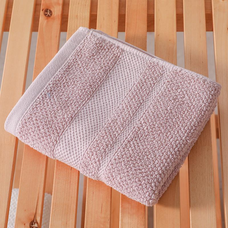 Manufacturer's Pure Cotton Honeycomb Jacquard Face Towel - 32-Ply Cut-Pile Washcloth with Embroidered Logo