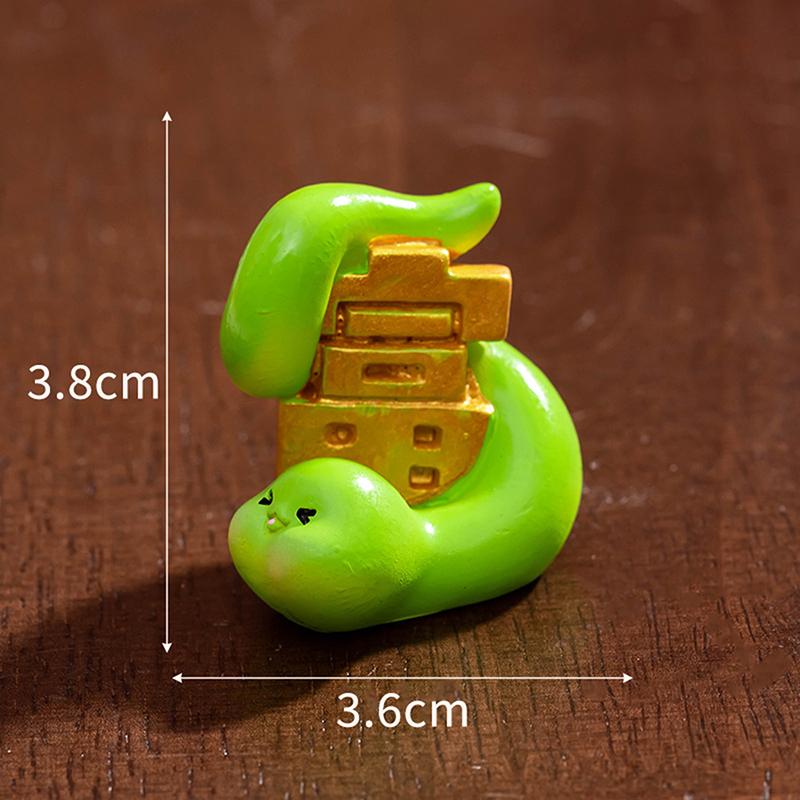 

2025 год Змеи Мини-украшение Фортуна Зодиак Змея Фигурка Микро Пейзаж Автомобиль Интерьер Домашний Рабочий стол Украшение