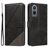For OnePlus Nord CE4 Lite 5G/Oppo K12x 5G (China) Case Leather Wallet Shockproof Phone Cover Geometric Line