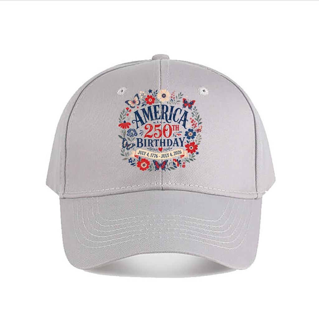 Patriotic Butterfly Garden Birthday Baseball Cap Fashion Outdoor Sports Sunhat Unisex Snapback Cap Womens