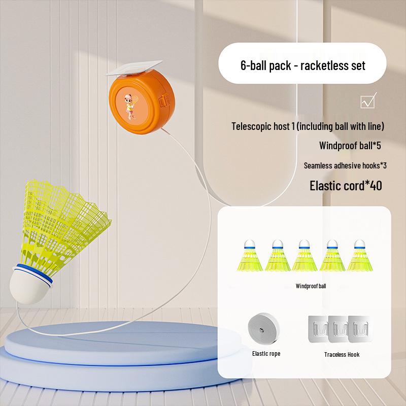 Elastic Rotating Badminton Trainer for Solo Practice - Indoor/Outdoor, Kid/Adult