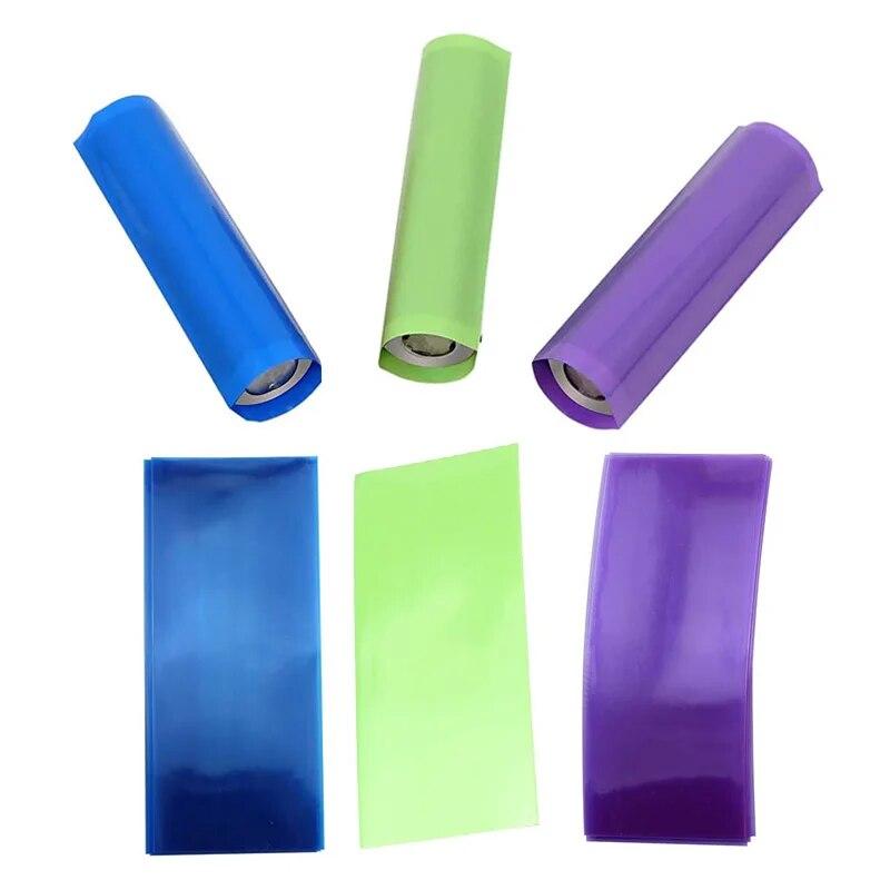 100Pcs Flat PVC Heat Shrink Tubing Tube For 18650 Battery Shrink Film Sleeve Shrink Film Self-Adhesive Insulator