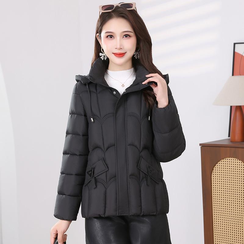 Women's Versatile Hooded Thickened Cotton Coat - Trendy 2025 Winter Fashion