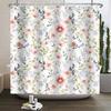 Fresh Flowers Print Shower Curtain Small Floral Home Bathroom Decoration Bath Curtains Waterproof Polyester Fabric With 12 Hooks