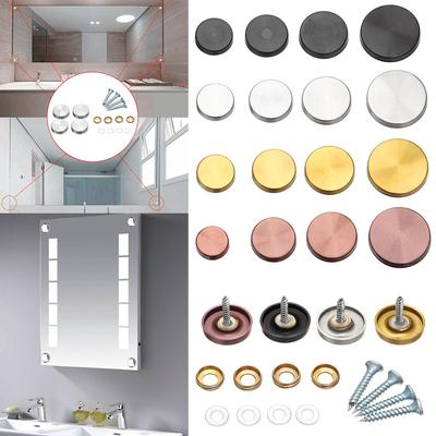 Roestvrij Stalen Decoratieschroefdoppen Spiegelbevestigingsschroeven Decoratieve Dop Spiegelbevestigingsnagels