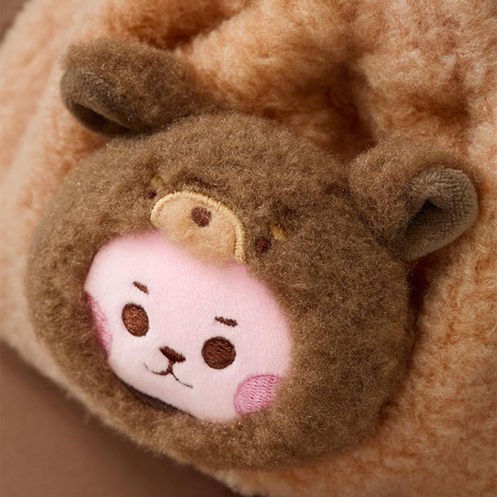 BT21 COOKY BABY More Fluffy Face Plush Drawstring Pouch
