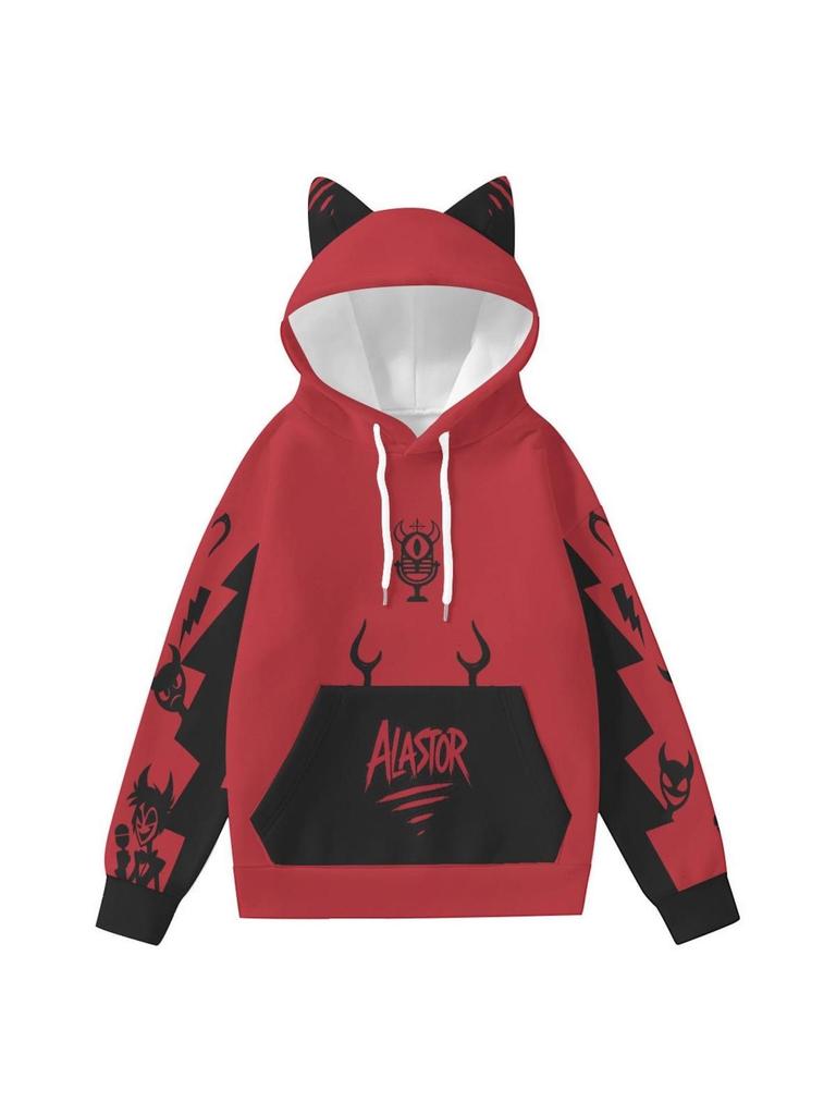 DZ Style Dämonenjägerin Mädchen Tigerohren Hoodie - Niedliches Anime Wukong Panda Frosch Design