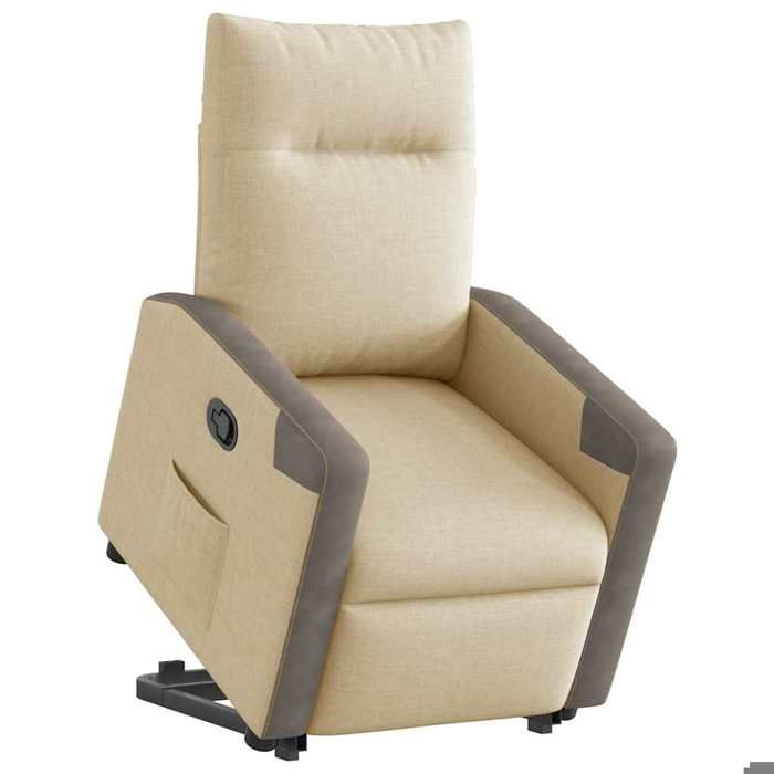 VidaXL Fauteuil inclinable Crème Tissu 3324093