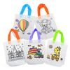 Diy 2Pcs Graffiti Bag Coloring Markers Handmade Painting Non Woven Bags Children Arts Crafts Color Filling Drawing Party Toy