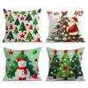 Cartoon Christmas Theme Pillowcase Printed Polyester 40/45/50cm Throw Pillowcover Decorative Sofa Cushion Pillowslip Home Decor