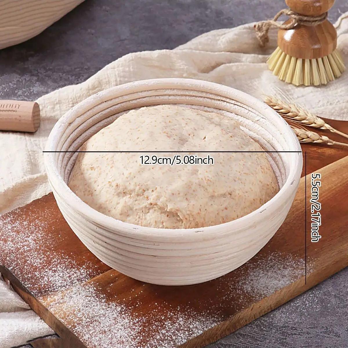 

1 шт. - Корзина для ферментации теста, корзины для расстойки хлеба, корзина из натурального ротанга для профессиональных и домашних пекарей белый