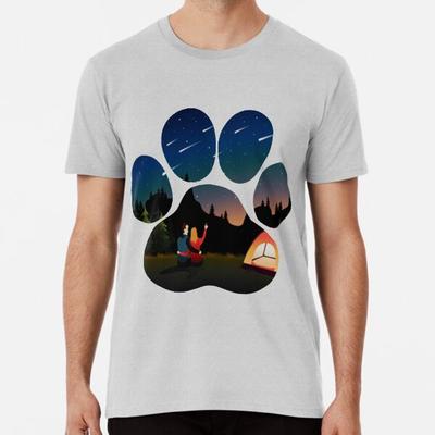 Outdoors Camp Fire Dog Paw Wilderness Stars  S To 5XL Made In the AU/USA T-Shirt