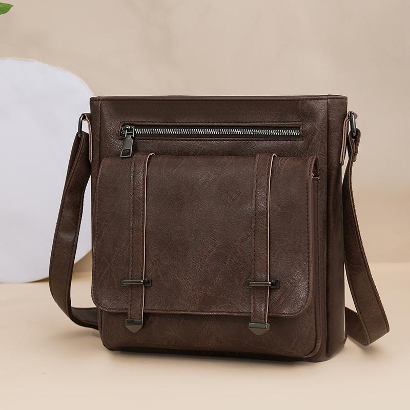Women's Shoulder Bag Large Capacity Business Commuter Crossbody Bag Retro Messenger Bag PU Small Square Bag