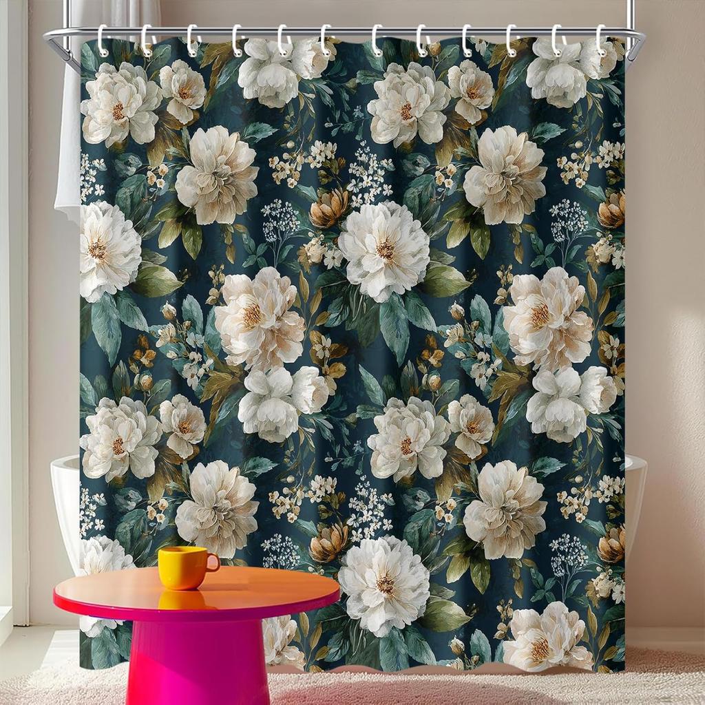 Mandala Shower Curtain Purple Blue Boho Bathroom Curtain with Psychedelic Meditation Design Spiritual Hippie Bathroom Decor