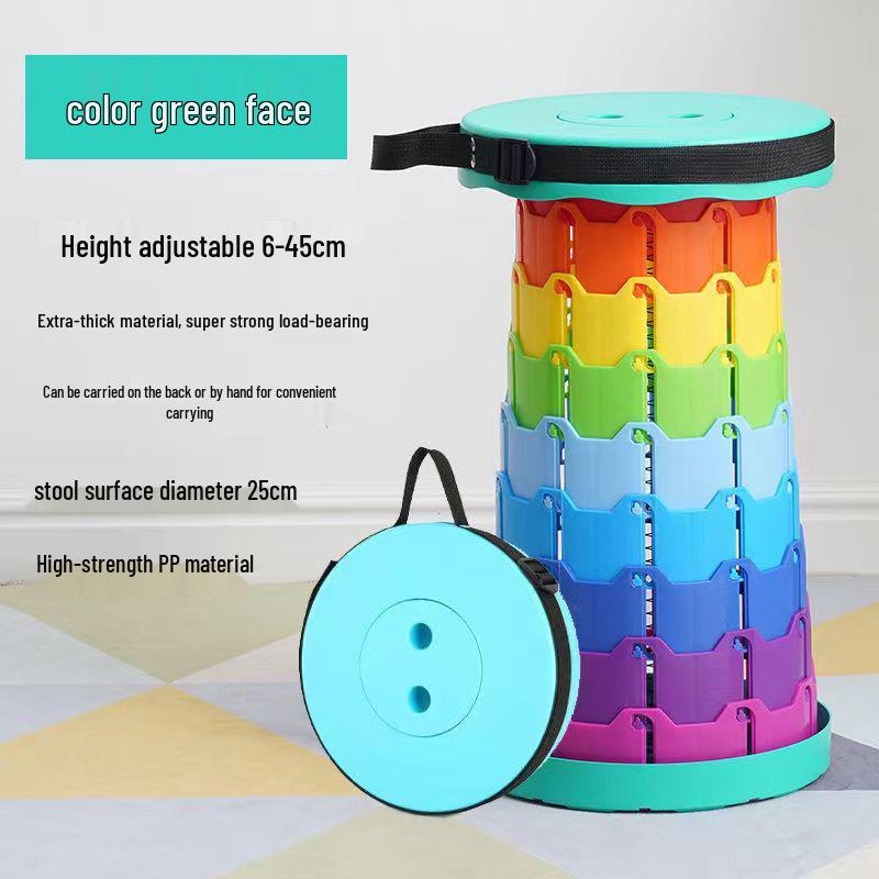 

Регулируемый телескопический складной дорожный стул - Портативное уличное сиденье для ожидания в очереди, поезда или рыбалки.