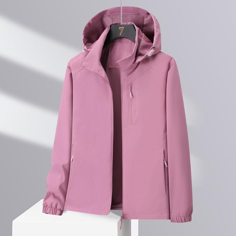 Winddichte Kapuzenjacke für Damen: Lässiger lockerer Trenchcoat für Frühling/Herbst, Abnehmbar, Paarkleidung.