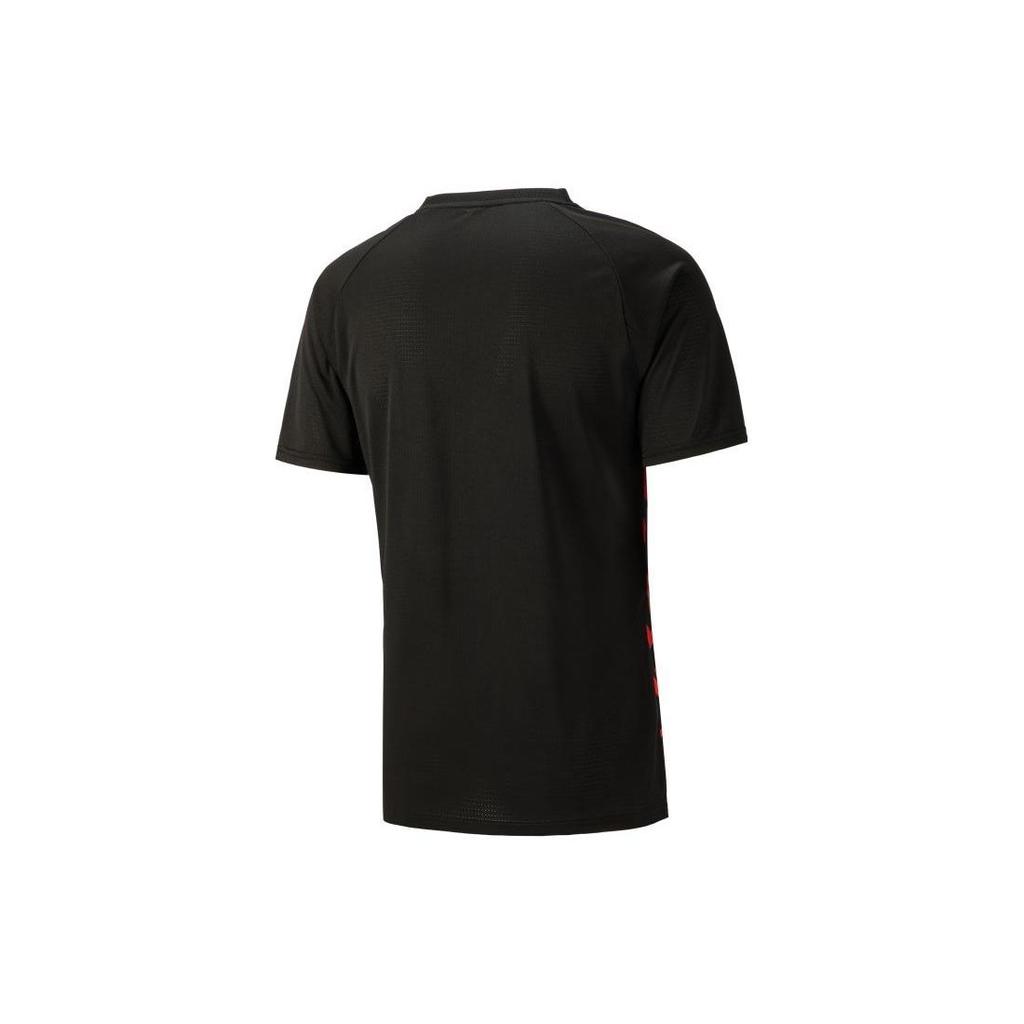 Puma Acm Prematch Ss Maglia Color Block A Righe Allenamento Asciugatura Rapida T-Shirt Sportiva Uomo Top Rosso 772231-01