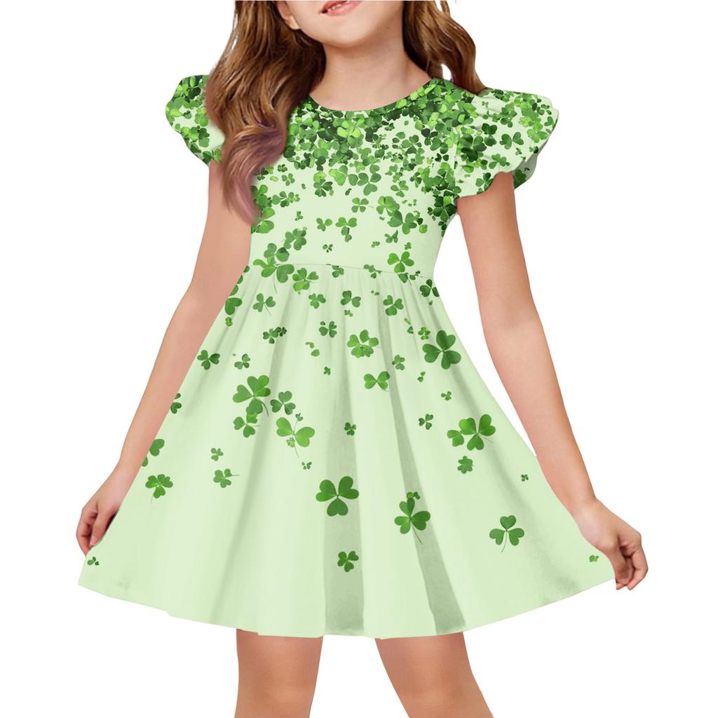 Letnia Sukienka Księżniczki dla Dziewczynek - Sukienka T-shirtowa o Kroju A. dzień Patryka