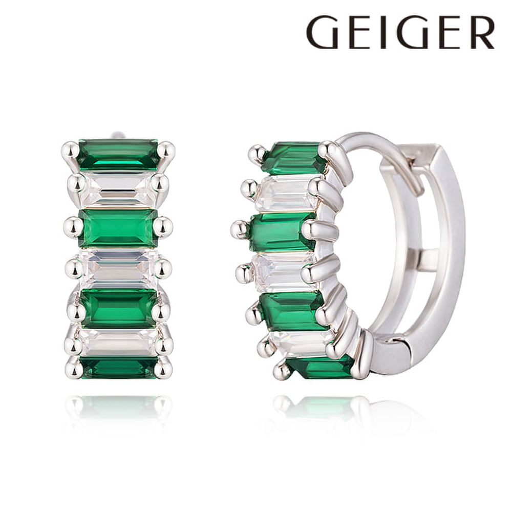 Green Baguette Earrings by Gisvee113