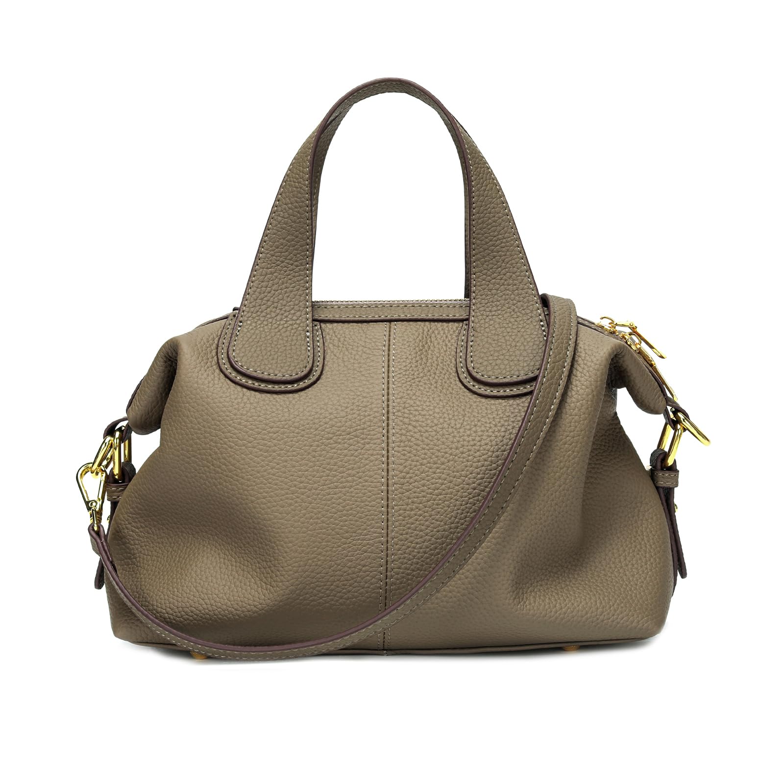 

[imeetu] Women s 3-Way Shoulder Bag, Made of Premium Genuine Leather, Soft, with Two Compartments, Can be Carried as a Handbag, Crossbody Bag, or