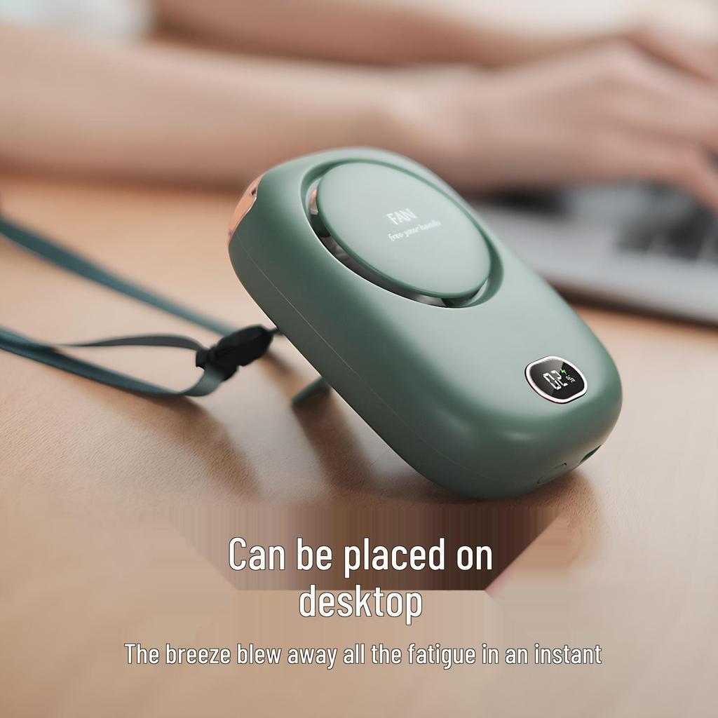 2026 Portable USB Rechargeable Silent Neck & Desktop Fan for Outdoor & Dorm Use