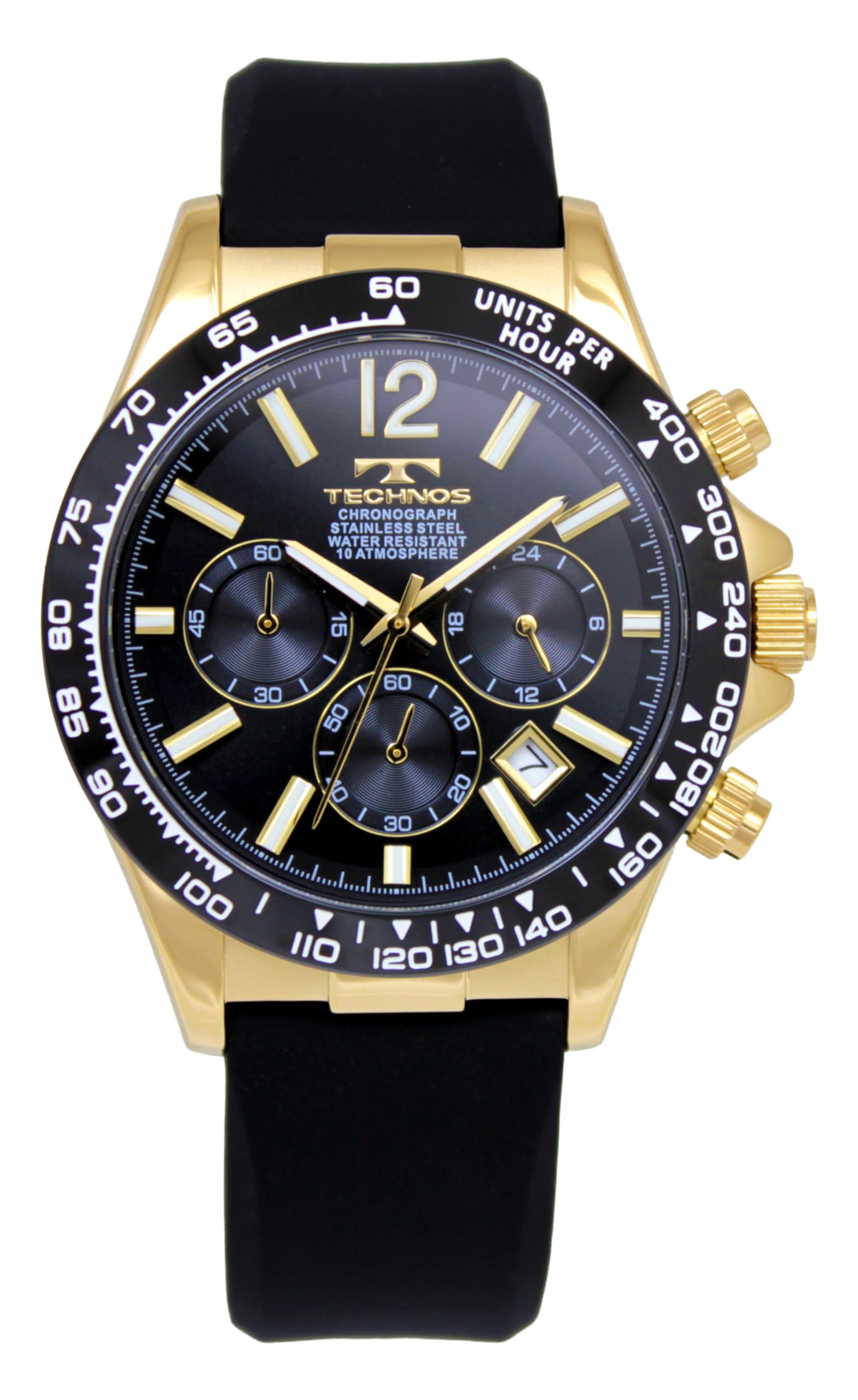Наручные часы TECHNOS Хронограф Дата T8C03GB чёрный