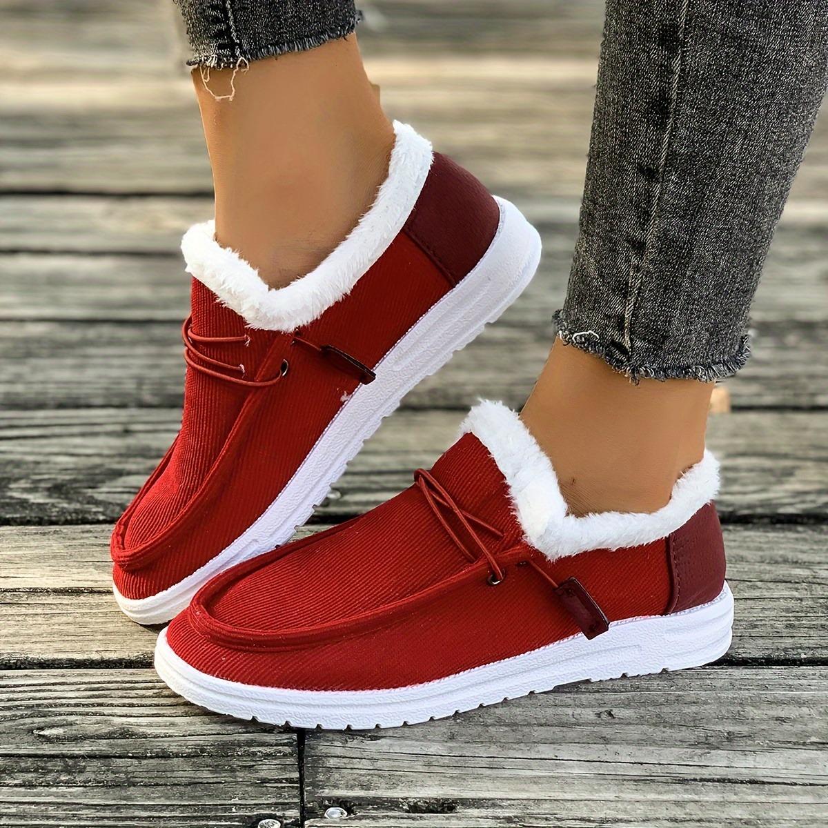 

Женские серые лоферы с белой меховой отделкой - Удобные туфли на плоской подошве с круглым носком, Удобная тканевая подкладка, Покрытие подошвы, Удобные зимой 36