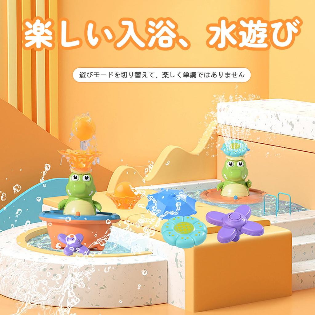 Cute Crocodile Fountain Bath Toy with LED Lights for Kids and Babies, Soothing and Fun, Sparkling Fountain Toy for Bath, Tub, Pool, and Water Play,