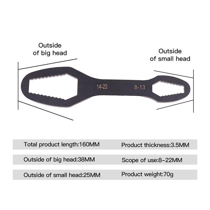 Universeller Torxschlüssel Selbstanziehend Verstellbarer Brückenschlüssel Brett Doppelkopf-Torxschlüssel Handwerkzeuge Für Fabrik