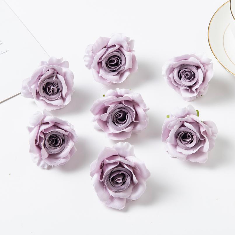 100Pcs Silk Rose Artificial Flower Hot sale Christmas Wedding Bridal Bouquet Home Outdoor Garden Diy gift box Scrapbook Material