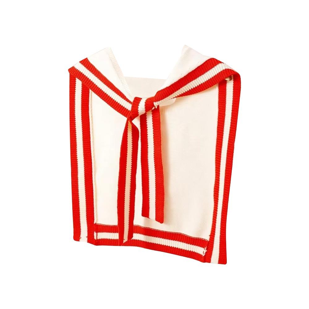 Solid Color Neck Shawl Warm Detachable Collars Scarf New Knitted Shawl Autumn Winter